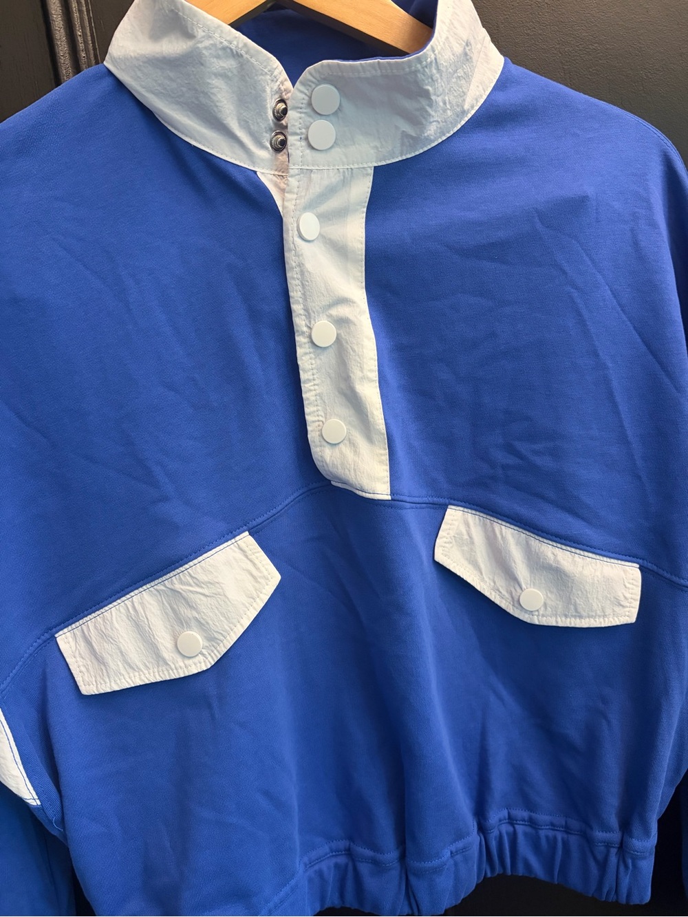 NWT Women’s Blue Pullover with White Trim - Picture 3 of 8